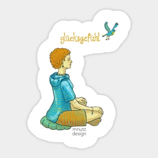Happiness - Glücksgefühl - Meditation Sticker